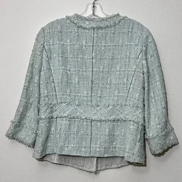 LAFAYETTE 148 NEW YORK Light Blue Tweed blazer | size 8P - Picture 2 of 5